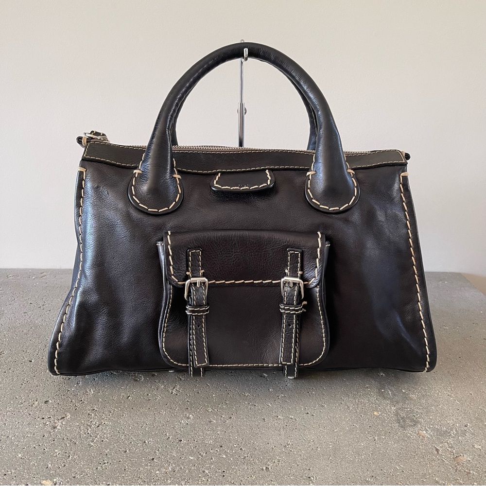 CHLOE EDITH Medium Leather Shoulder Bag - Picture 3 of 15